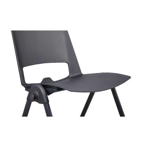 Посетителски стол RFG Sweet Black, полипропилен, до 120 kg, черен, 4 броя в комплект