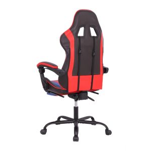 Геймърски стол RFG Max Game, екокожа, Multi-function механизъм, метална основа, до 150 kg, черно-червен