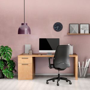 Ергономичен стол Interstuhl Every EV116, текстил, Synchronous механизъм, полиамидна основа, зелен