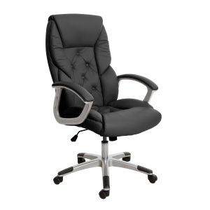 Директорски стол Oscar, екокожа, Tilt механизъм, до 120 kg, черен