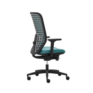 Ергономичен стол Rim Space SP1522, текстил, Synchronous механизъм, полиамидна основа, до 130 kg, тюркоаз, сглобена мостра