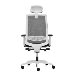 Ергономичен стол Rim Victory VI 1405 White, Synchronous ST2 механизъм, до 120 kg, черен