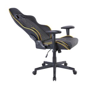 Геймърски стол RFG Xtreme, екокожа, полиамидна основа, до 130 kg, черно-жълт