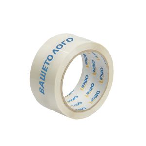 Тиксо, опаковъчно, 48 mm x 66 m, бяло, с един цвят печат