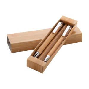 Cool Комплект химикалка и автоматичен молив, бамбукови, в кутия
