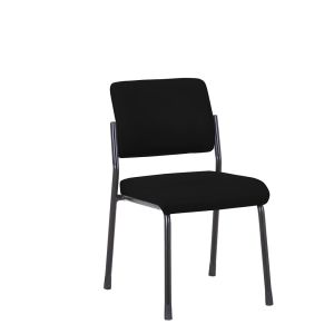 Посетителски стол RFG Solid M, текстил, метална основа, до 150 kg, черен, 4 броя в комплект