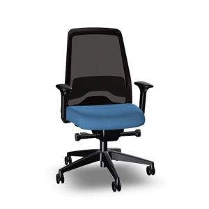 Ергономичен стол Interstuhl Every EV216, текстил, Synchronous механизъм, полиамидна основа, светлосин