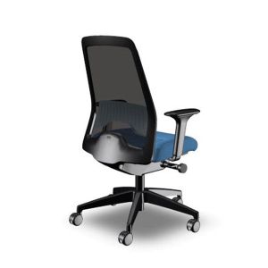 Ергономичен стол Interstuhl Every EV216, текстил, Synchronous механизъм, полиамидна основа, светлосин