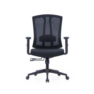 Ергономичен офис стол RFG Primo W, дамаска и меш, Multi-function механизъм, до 120 kg, черен