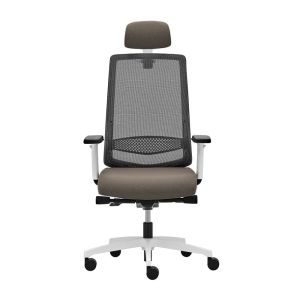 Ергономичен стол Rim Victory VI 1405 White, Synchronous ST2 механизъм, до 120 kg, сив