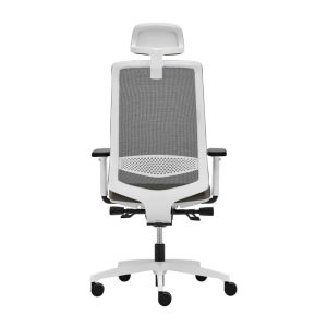 Ергономичен стол Rim Victory VI 1405 White, Synchronous ST2 механизъм, до 120 kg, сив