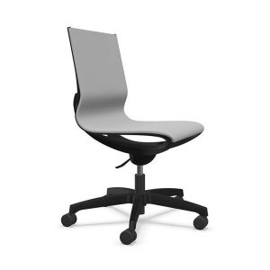 Ергономичен стол Rim Zero ZG 1351 White, меш, пластмасова основа, сив