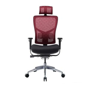 Ергономичен стол RFG TECH@PRO, Multi-function механизъм, до 250 kg, черна седалка, червена облегалка