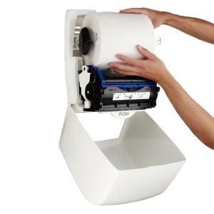 Диспенсър за кърпи за ръце Kimberly-Clark Aquarius 7375 Autocut, бял, 29.7 х 24.8 х 37.4 cm