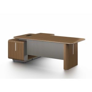 Бюро RFG Parma, 2200 х 1850 х 760 mm, ПДЧ 50 mm, орех и сиво