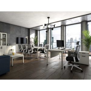 Бюро RFG Monaco, 1400 х 700 х 750 mm, ПДЧ 25 mm, метални крака, бяло