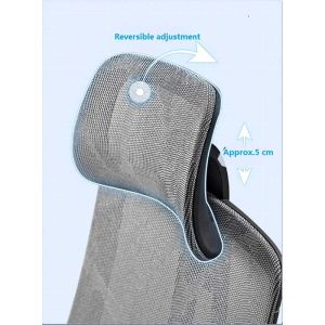 Ергономичен стол RFG Artur HB, дамаска и меш, до 150 kg, тъмносива седалка, черна облегалка