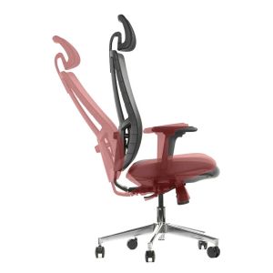 Ергономичен стол RFG Artur HB, дамаска и меш, до 150 kg, тъмносива седалка, черна облегалка