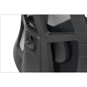 Ергономичен стол RFG Artur HB, дамаска и меш, до 150 kg, черна седалка, черна облегалка