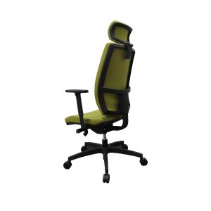 Ергономичен стол MJ Elani ST1 Z, директорски, ST1 механизъм, полиамидна основа, зелен, сглобена мостра