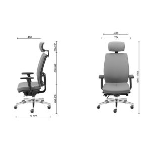 Ергономичен стол MJ Elani ST1 Z, директорски, ST1 механизъм, полиамидна основа, зелен, сглобена мостра