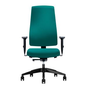 Ергономичен стол Interstuhl Goal 24/7, текстил, Synchronous механизъм, полиамидна основа, до 150 kg, тюркоаз