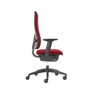 Ергономичен стол Interstuhl Goal 24/7, текстил, Synchronous механизъм, полиамидна основа, до 150 kg, рубиненочервен