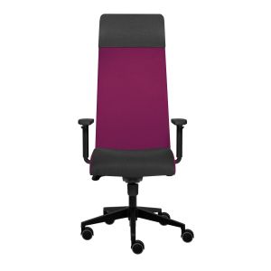 Ергономичен стол Tronhill Solium Executive, дамаска и меш, Synchronous механизъм, до 120 kg, бордо