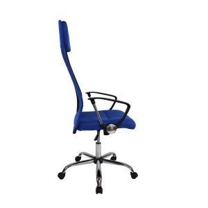 Директорски стол Roby, дамаска и меш, Tilt механизъм, до 130 kg, син