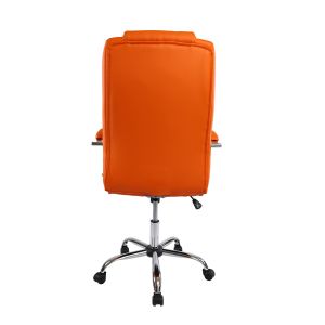 Директорски стол Slash, екокожа, Tilt механизъм, до 160 kg, оранжев