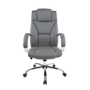 Директорски стол Aida, екокожа, Tilt механизъм, до 130 kg, сив