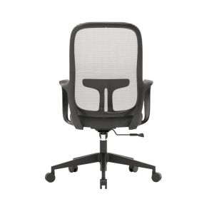 Работен стол RFG Mojito W, дамаска и меш, полиамидна основа, до 120 kg, сивa облегалка, черна седалка