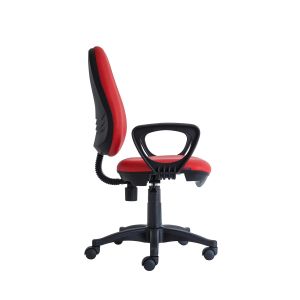 Ергономичен стол RFG Presto Black, екокожа, до 120 kg, червен