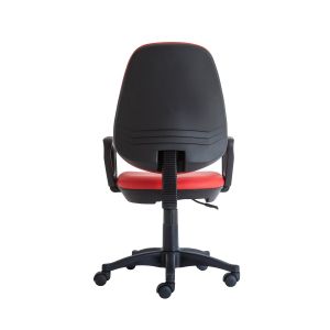 Ергономичен стол RFG Presto Black, екокожа, до 120 kg, червен