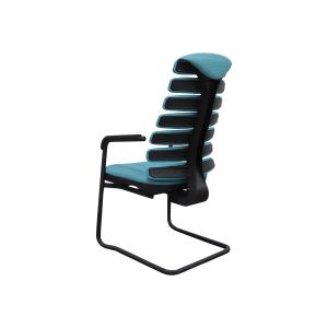 Посетителски стол RFG Spike 17 M, текстил, метална основа, до 120 kg, светлозелен