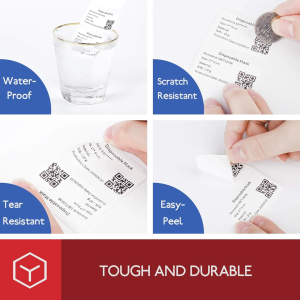 Phomemo Етикети за термопринтер XP4030, на ролка, бели, 4 х 3 cm, 230 етикета