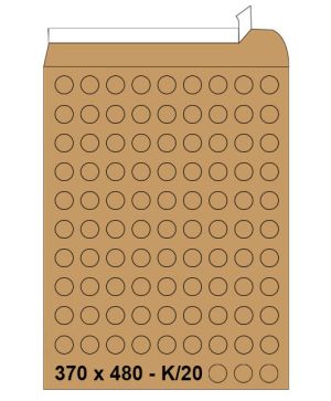 Плик Pigna кафяв с мехурчета K20 370х480 mm