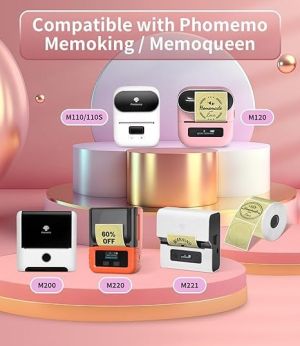 Phomemo Етикети за термопринтер XP-M18-CA, на ролка, асорти, 5 х 5 cm, 140 етикета, 3 ролки