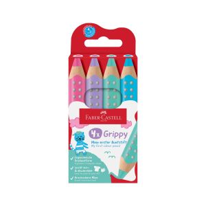 Faber-Castell Молив Grippy, 4 пастелни цвята