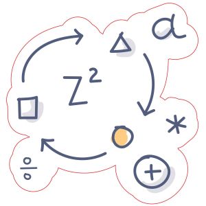 STEM Стикер, Математика и информатика - Математика, комплект D4, 50 cm, стикер 3