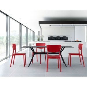 Градински стол RFG Moon, пластмасов, до 120 kg, бял