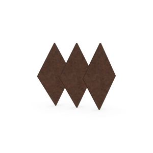 Акустично пано Narbutas Pet, диамант, 115 х 200 х 9 mm, PET филц, 3 броя, цвят кестен