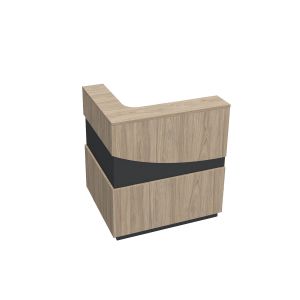 Ъглов модул за рецепция RFG Joy, десен, с декорация дъга, ПДЧ, кехлибарен дъб и антрацит