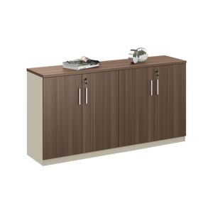 Шкаф RFG Lisabon, 1600 х 400 х 840 mm, ПДЧ, тъмен дъб и сиво