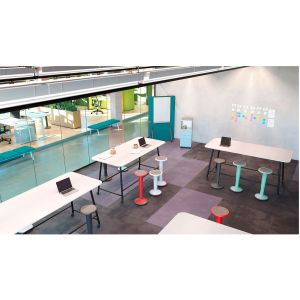 Табуретка Interstuhl Up 100U, кръгла, бяла