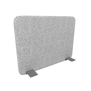 Шумоизолиращ преграден панел за бюро Narbutas Top 530, 700 x 36 x 530 mm, дамаска Velito Presto светлосив меланж, сив метал