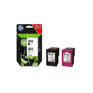 Оригинална касета HP Combo Pack 302, X4D37AE, Black, Cyan, Yellow, Magenta, 2 броя