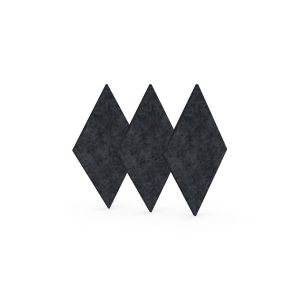 Акустично пано Narbutas Pet, диамант, 115 х 200 х 9 mm, PET филц, 3 броя, тъмносиво