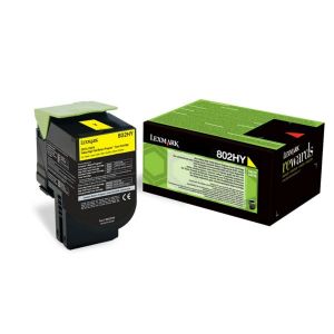 Оригинална тонер касета Lexmark 80C2HYE, 3000 страници/5%, Yellow