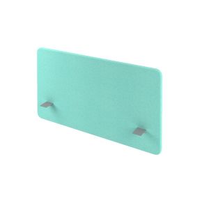 Шумоизолиращ преграден панел за бюро Narbutas Desk 760, 1400 x 36 x 760 mm, дамаска Velito Presto светла мента, сив метал